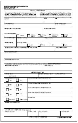 navy special request chit